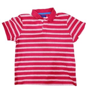 2/$20 Aeropostale Red & Grey Stripe Polo Golf Shirt Top Size: Large